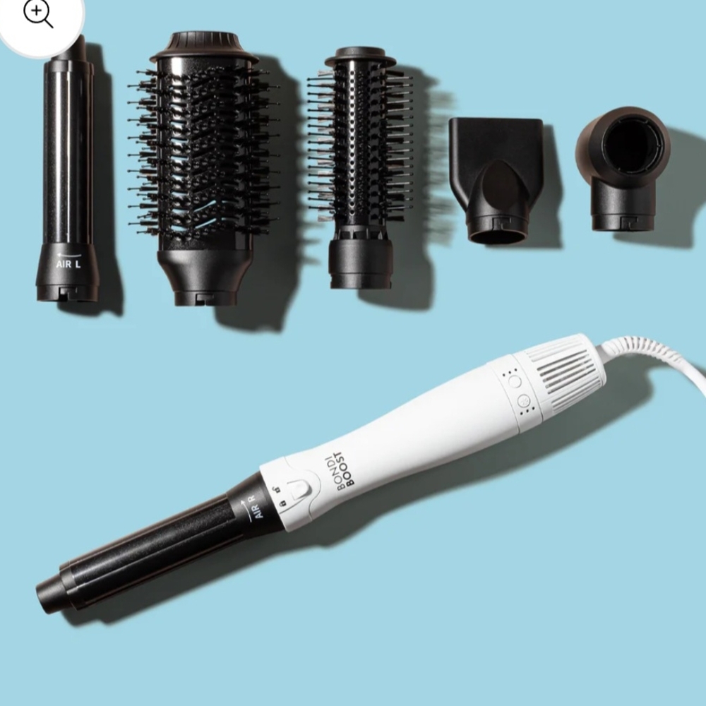 Bondi Boost Air Styler. Black and White Hair Styling Tool Set